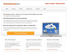 Tablet Screenshot of onlinebackupspot.com